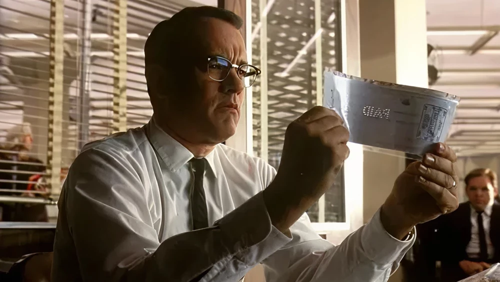 Integrity, as shown by a still of Tom Hanks in the movie 'Catch Me If You Can'