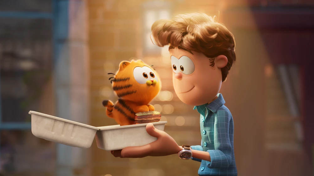 In The Garfield Movie, a kitten Garfield has found his friend for life, Jon